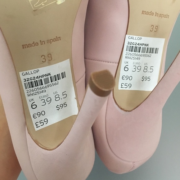 Brand New Pink Leather Heels by Topshop - Picture 5 of 6
